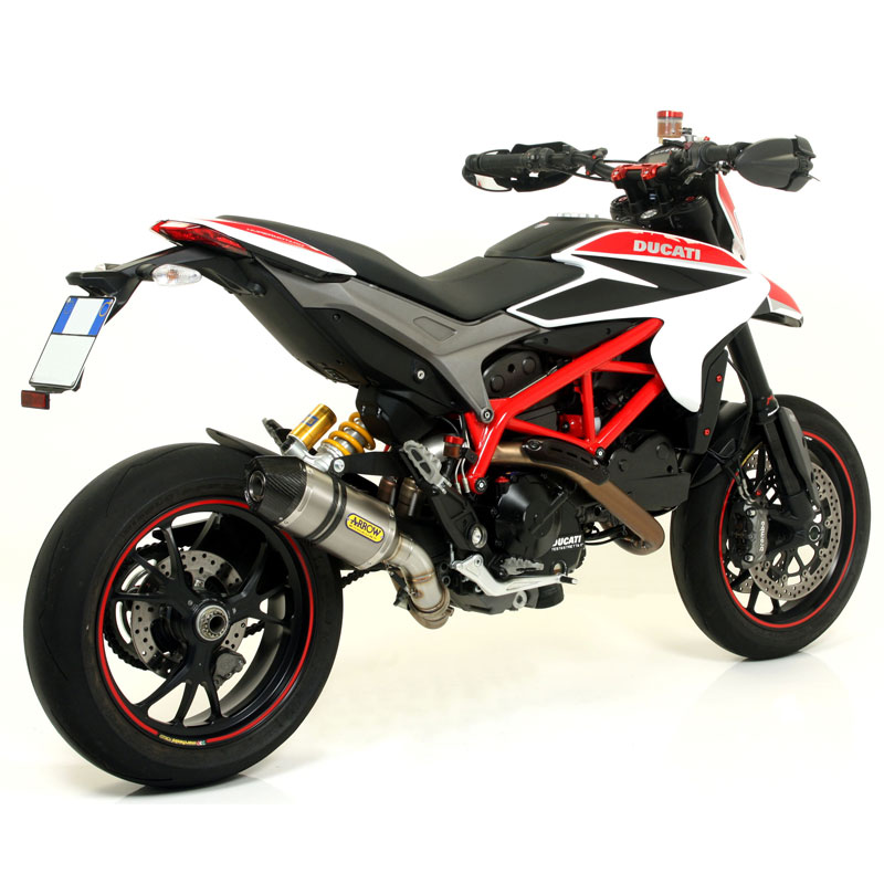 Escape aluminio negro Arrow Race Tech Ducati Hyperstrada-13-18 Hypermotard OC